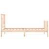 vidaXL Sengeramme med hodegavl single heltre