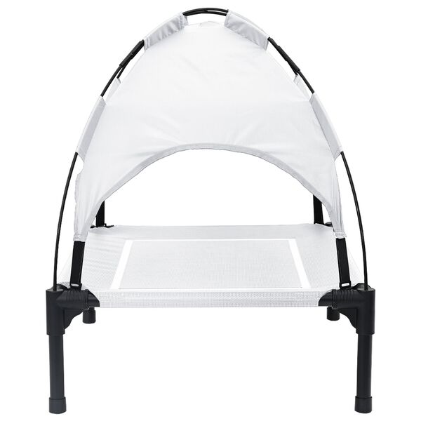 vidaXL Hundeseng Sølvgrå m Stål