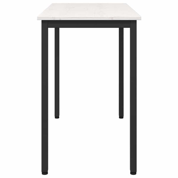 vidaXL bord Hvit 100 x 50 x 77 cm Konstruksjonsvirke og st&aring;l