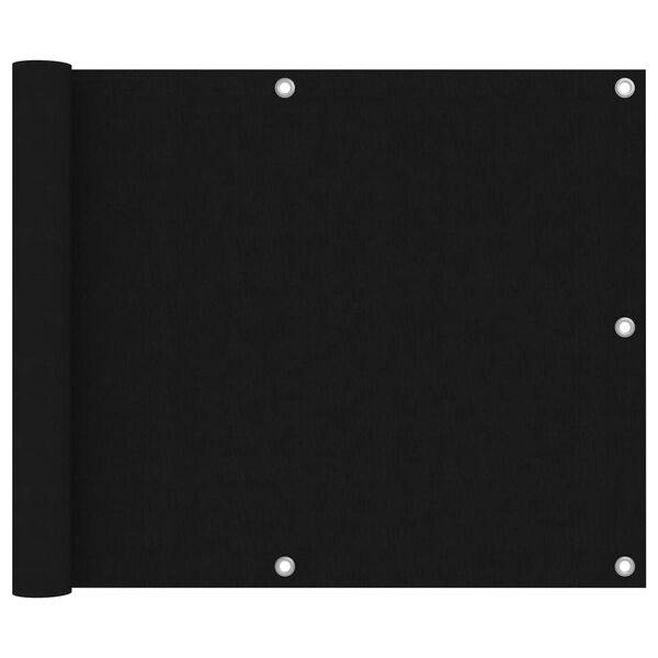 vidaXL Balkongskjerm svart 75x400 cm oxfordstoff