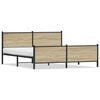 vidaXL Sengeramme i metall uten madrass sonoma eik 180x200 cm