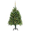 vidaXL Forh&aring;ndsbelyst kunstig juletre med kulesett 120 cm gr&oslash;nn