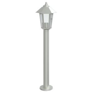 vidaXL Utend&oslash;rs gulvlampe s&oslash;lv 80 cm rustfritt st&aring;l