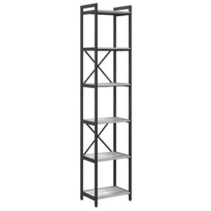 vidaXL Bokhylle 40 x 30 x 189,5 cm Konstruert tre Gr&aring; sonoma