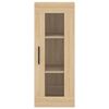 vidaXL Highboard sonoma eik 34,5x34x180 cm konstruert tre