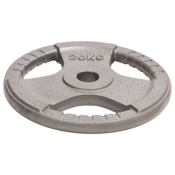 vidaXL Olympiske vektskiver 20 kg st&oslash;pejern