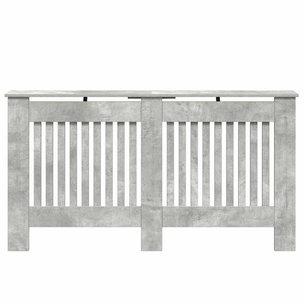 vidaXL Radiator Deksel Betonggr&aring; 152 x 19 x 81,5 cm Konstruert tre
