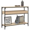 vidaXL Konsollbord med hylle Sonoma eik 100x29x75cm konstruert tre