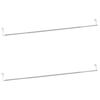 vidaXL Gardinstenger 2 stk hvit og s&oslash;lv 90-135 cm aluminium