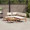 vidaXL Hagesofa Set 4 pcs Brun og Krem