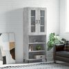 vidaXL Highboard betonggr&aring; 69,5x34x180 cm konstruert tre