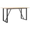 vidaXL Spisebord O-ramme 160x80x75 cm heltre furu og st&aring;l