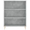 vidaXL Highboard betonggr&aring; 69,5x34x180 cm konstruert tre