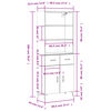 vidaXL Highboard sonoma eik 69,5x34x180 cm konstruert tre