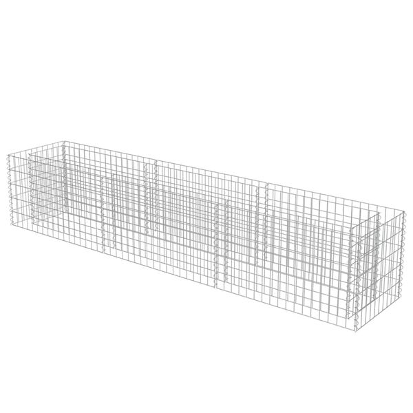 vidaXL Gabion h&oslash;ybed galvanisert st&aring;l 270x50x50 cm