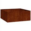 vidaXL Plantekasse rust 100x100x40 cm forvitringsst&aring;l