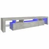 vidaXL TV-benk med LED-lys betonggr&aring; 215x36,5x40 cm