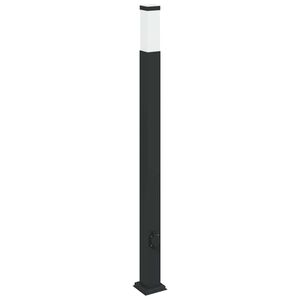 vidaXL Pullertlampe med stikkontakt 110 cm svart IP44