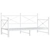 vidaXL Dagseng med trille uten madrass hvit 107x203 cm st&aring;l