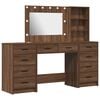 vidaXL Sminkebord med skuff 3 pcs Brun 40 x 41 x 135 cm Konstruert tre