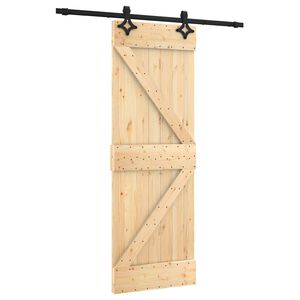 vidaXL Skyved&oslash;r Naturlig og svart 70 x 210 cm Massiv Furu Tre