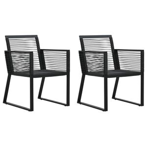 vidaXL Hagestoler 2 stk svart PVC rotting