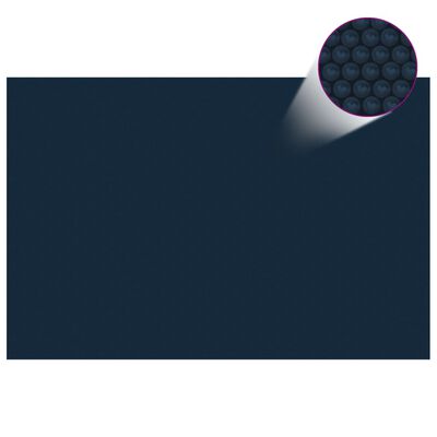 vidaXL Flytende solarduk til basseng PE 300x200 cm svart og blå