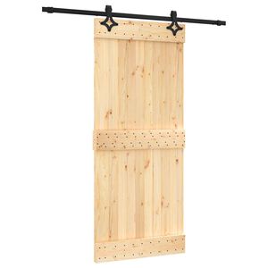 vidaXL Skyved&oslash;r 90 x 210 cm Massiv Furu Tre (Ubehandlet)