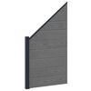 vidaXL Gjerdesett 95 x 180 cm WPC og Aluminium Gr&aring;