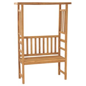 vidaXL Hagebenk med pergola 115 cm heltre teak