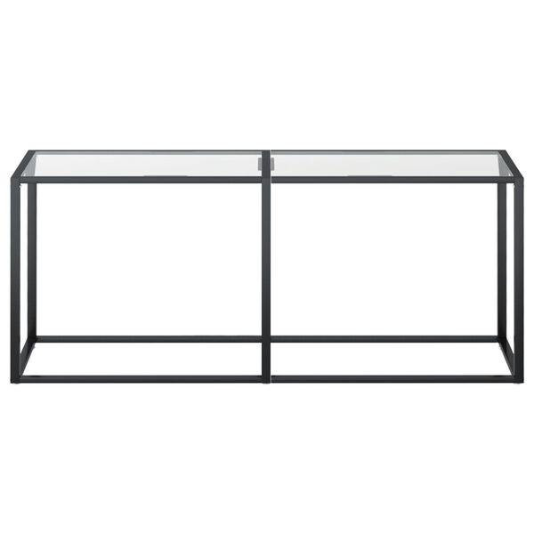 vidaXL Konsollbord gjennomsiktig 180x35x75,5 cm herdet glass