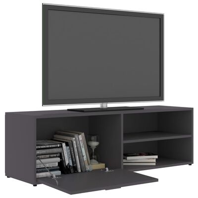 vidaXL TV-benk grå 120x34x37 cm sponplate