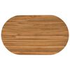vidaXL Bordplate 120 x 70 x 3,5 cm Oval Massivt Teaktre Naturlig