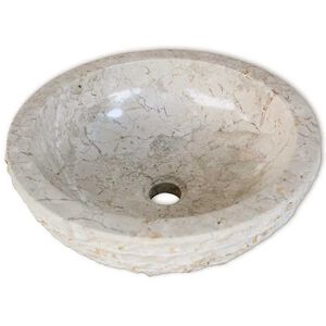 vidaXL Servant marmor 40 cm krem