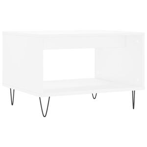 vidaXL Salongbord hvit 60x50x40 cm konstruert tre