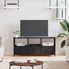 vidaXL TV-benk svart 102x33x45 cm konstruert tre og jern