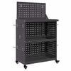 vidaXL Verkt&oslash;ytrolley med hylle Svart 65 x 35 x 111 cm Kaldvalsest&aring;l