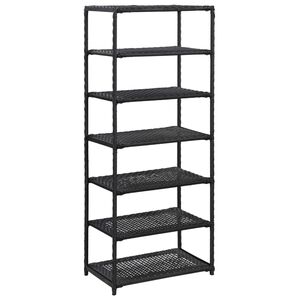 vidaXL Skostativ svart 50x30x120 cm polyrotting