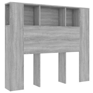vidaXL Sengegavlskap gr&aring; sonoma 120x18,5x102,5 cm