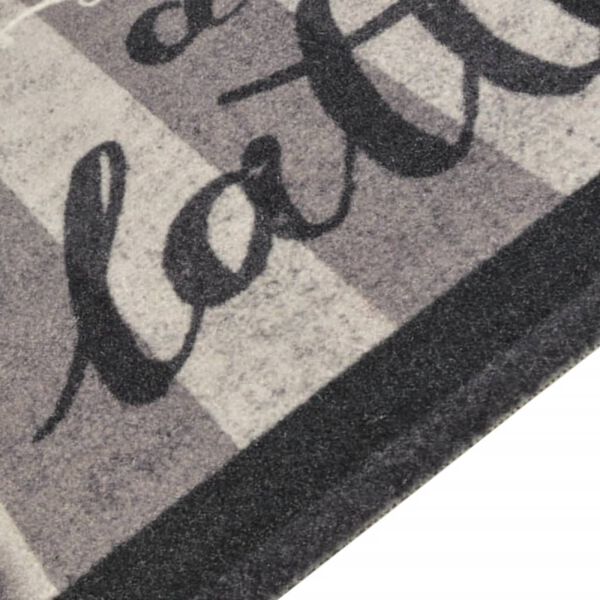 vidaXL Kjøkkenteppe vaskbar kaffe svart 45x150 cm fløyel