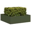 vidaXL Plantekasse olivengr&oslash;nn 100x100x30 cm st&aring;l