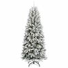 vidaXL Kunstig juletre med 300 LED Hvit 240 cm PVC, plast, st&aring;l og PE