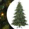 vidaXL Kunstig sammensatt juletre med 300 LED gr&oslash;nn 240 cm PVC og st&aring;l