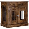 vidaXL Hundebur M&oslash;bel R&oslash;kt Eik 80 x 47,5 x 80 cm Konstruert tre