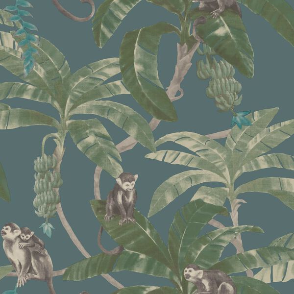 DUTCH WALLCOVERINGS Veggpanel Monkey Puzzle gr&oslash;nn