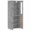 vidaXL Highboard betonggr&aring; 69,5x34x180 cm konstruert tre