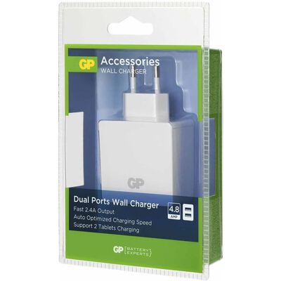 GP USB-lader med 2 porter WA42 2 x 2,4 A 150GPWA42C1