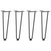 vidaXL Hårnålsben til salongbord 4 stk antrasitt 42 cm massivt stål