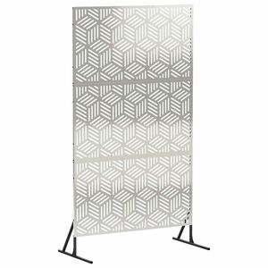 vidaXL Personvernsvegg 100 x 50 x 180 cm Rustfritt st&aring;l S&oslash;lv