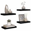 vidaXL Flytende vegghyller 4 stk h&oslash;yglans svart 40x23x3,8 cm MDF